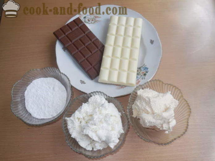 Curd Easter with cream and chocolate - how to cook the curd Easter without eggs, step by step recipe photos