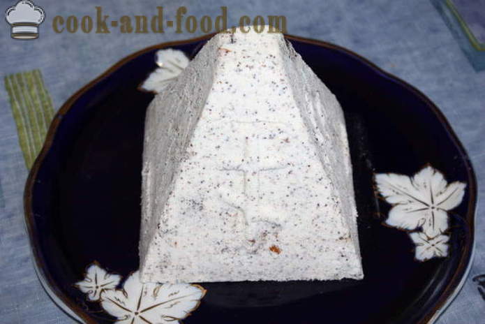 Curd Easter with poppy seeds and zheltinom - how to cook Easter cottage cheese stuffed with poppy, step by step recipe photos