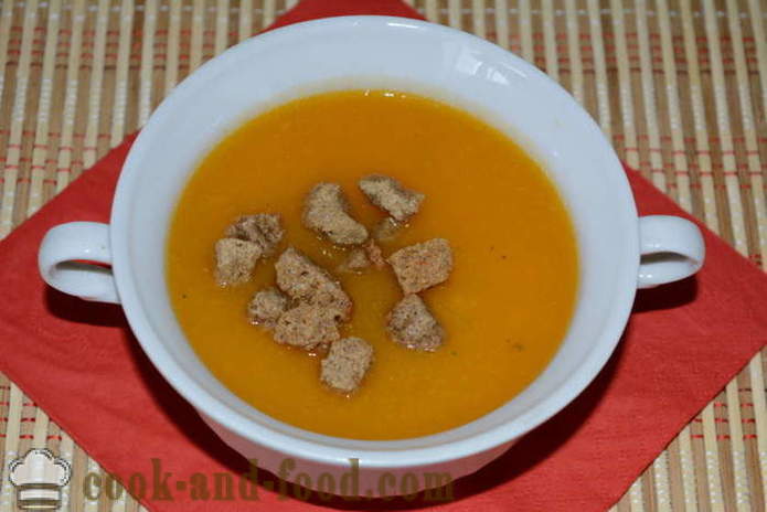 Cream of pumpkin, carrots and celery without cream - how to cook a delicious pumpkin soup, a step by step recipe photos