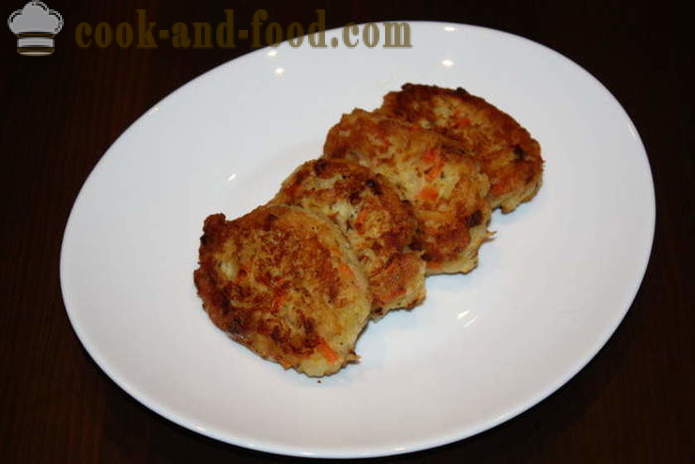 Potato patties with onions and carrots - how to cook a potato patties boiled potatoes, with a step by step recipe photos