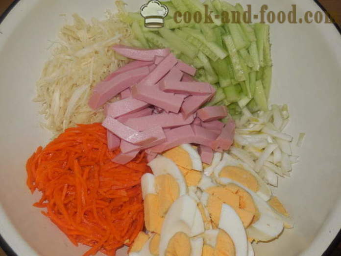 Delicious salad with Korean carrot and cucumber - how to make spring salad beautiful and delicious, with a step by step recipe photos
