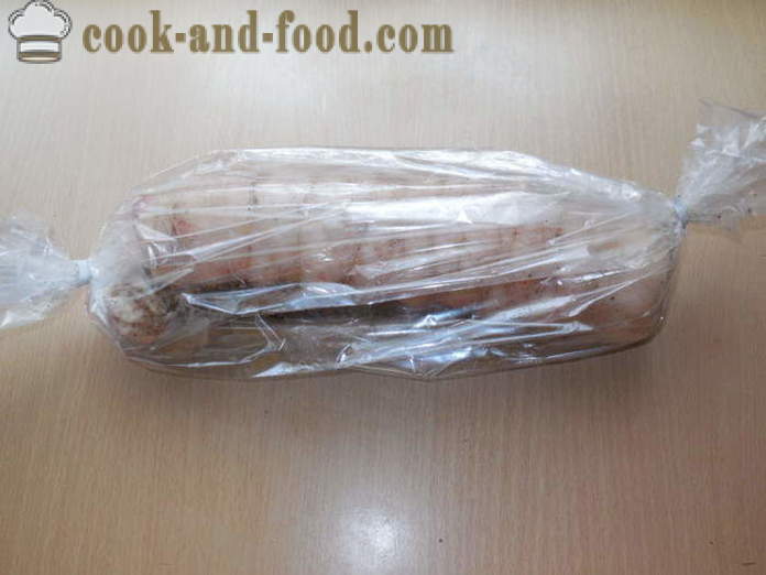Boiled pork podcherevka roll up his sleeve - how to cook a delicious loaf of pork peritoneum, a step by step recipe photos