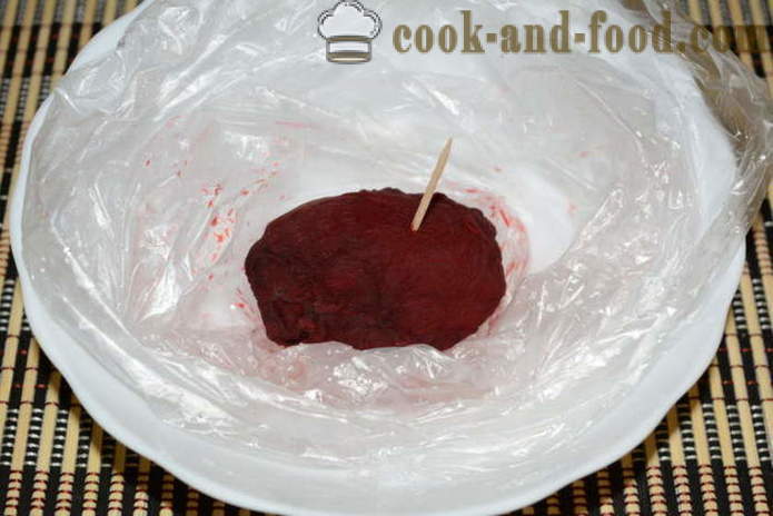 Beets in a microwave in the package - how to cook the beets in the microwave quickly, step by step recipe photos
