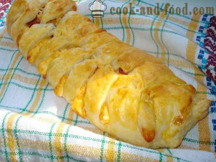 Closed Pizza Puff Puff dough - how to prepare a closed pizza at home, step by step recipe photos