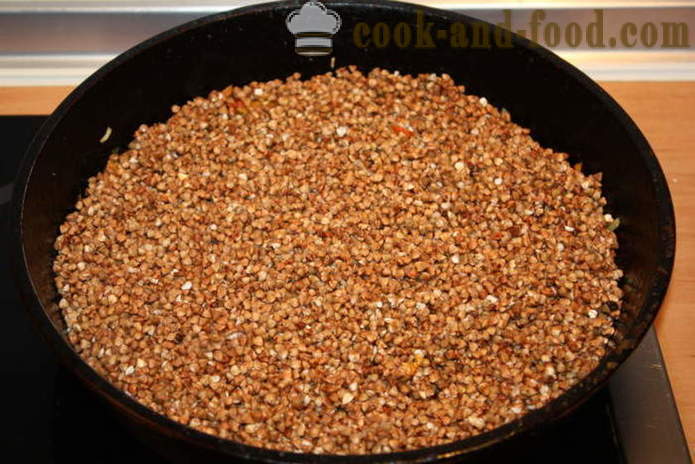 Delicious crumbly buckwheat with celery garnish - how to cook a delicious buckwheat garnish, a step by step recipe photos