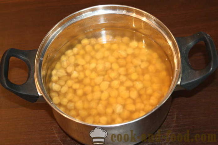 Homemade hummus of chickpeas - how to make hummus at home, step by step recipe photos