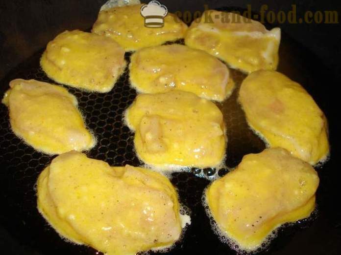 Classic egg batter for frying steaks or fish - how to cook the batter at home, step by step recipe photos