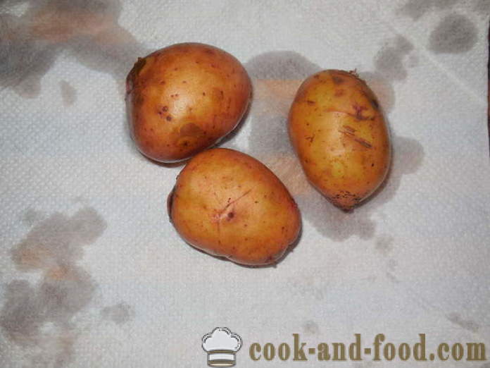 Baked potatoes in their jackets in the oven - as delicious baked potatoes in their skins in the oven, with a step by step recipe photos