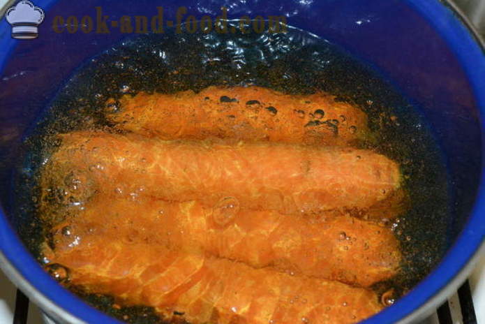How to cook carrot salad and Russian salad - how to cook the carrots in a saucepan, with a step by step recipe photos