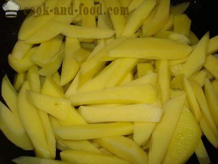 Fried potatoes with onions - how to cook fried potatoes with onions in a frying pan, a step by step recipe photos