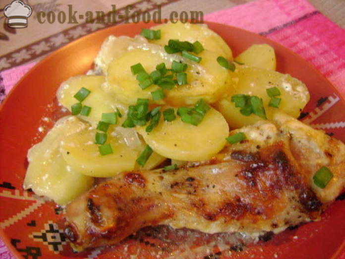 Chicken drumsticks with potatoes in the oven - how to cook a delicious chicken drumstick with potatoes, a step by step recipe photos