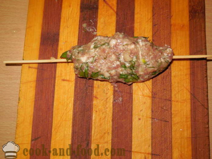 Delicious kebab of beef in the oven - how to cook kebab at home, step by step recipe photos