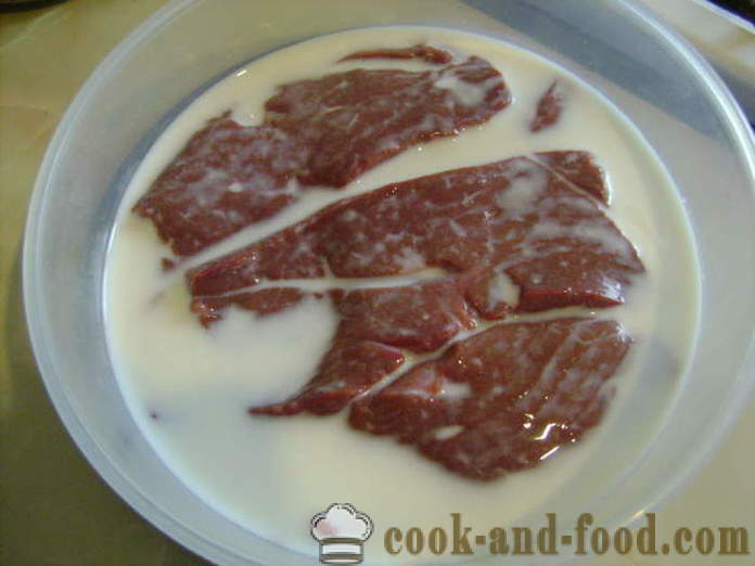 Soft beef liver fried - how to cook fried beef liver is soft, with a step by step recipe photos