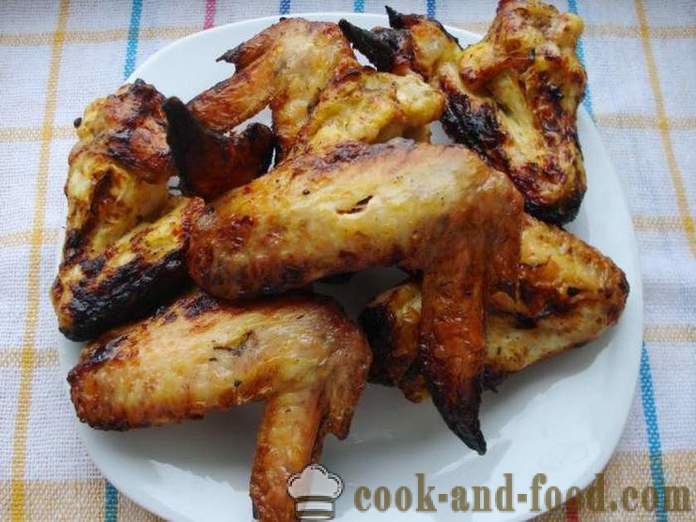 Skewers of chicken wings - as a tasty marinade for barbecue chicken wings, a step by step recipe photos