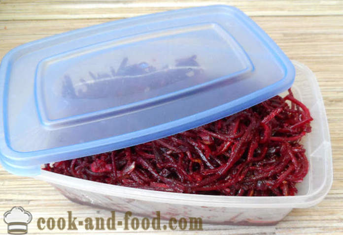 Tasty beets in Korean - how to prepare beets in Korean at home, step by step recipe photos