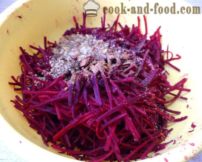 Tasty beets in Korean - how to prepare beets in Korean at home, step by step recipe photos