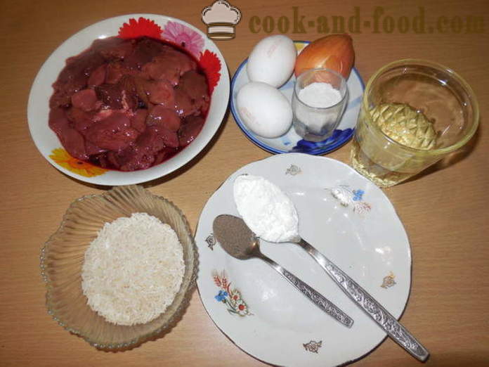 Liver chops chicken liver with rice and starch - how to cook a delicious liver patties, a step by step recipe photos