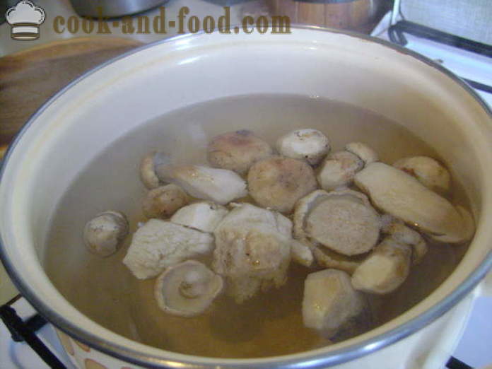 Delicious mushroom soup from the frozen white mushrooms - how to cook soup from the frozen white mushrooms, a step by step recipe photos