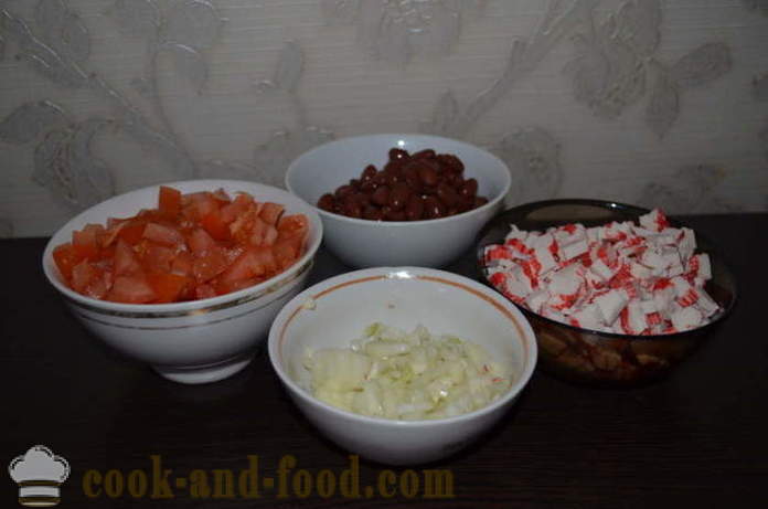 Simple salad of red beans with tomatoes - how to prepare a salad with red beans, a step by step recipe photos