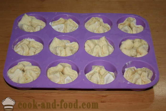 Puffmaffiny - puff pastries, how to make rolls from the puff barmy dough, a step by step recipe photos