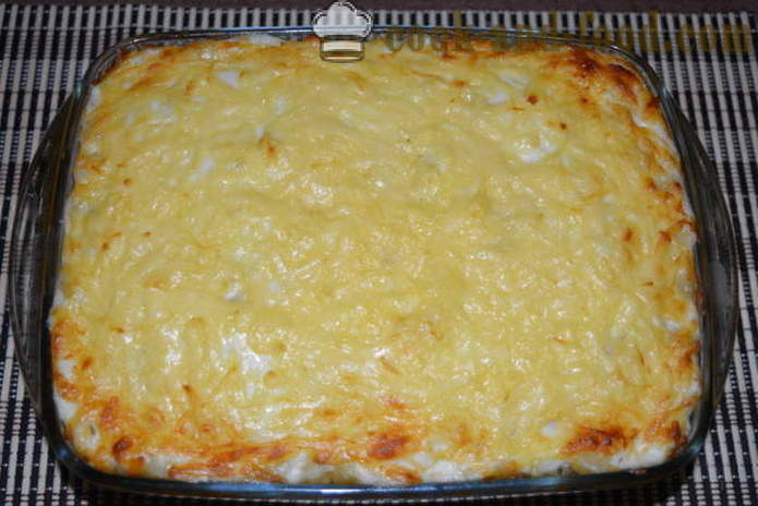 Macaroni casserole with minced meat and bechamel sauce - how to cook pasta casserole in the oven, with a step by step recipe photos