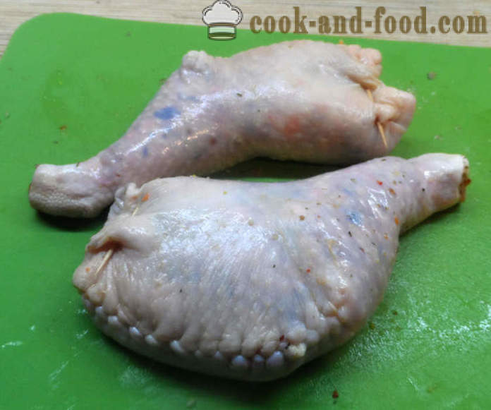 Stuffed chicken legs - how to cook stuffed chicken legs, step by step recipe photos
