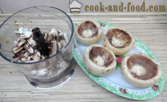 Mushrooms stuffed with ham and cheese - how to prepare stuffed mushrooms in the oven, with a step by step recipe photos