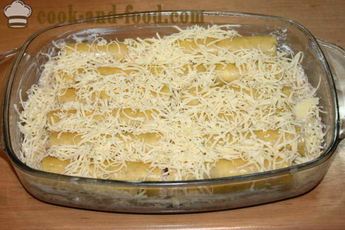 Cannelloni with stuffing in the oven in a creamy sauce - how to cook cannelloni with minced meat in the oven, with a step by step recipe photos