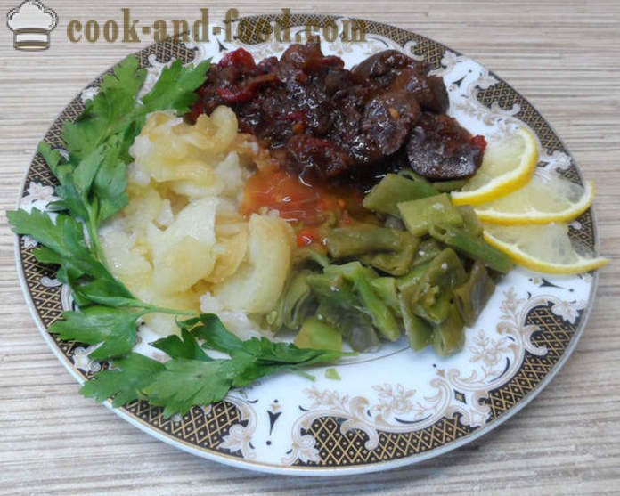Kidney pork stewed in a sauce - how to cook pork kidneys odorless, tasty, with a step by step recipe photos