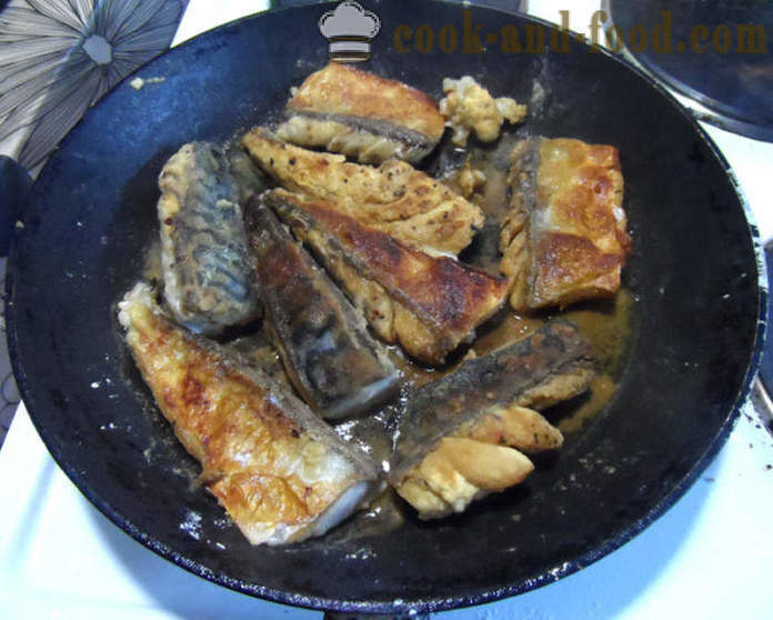 Mackerel fried in teriyaki sauce in a pan - how to cook delicious fried mackerel, step by step recipe photos