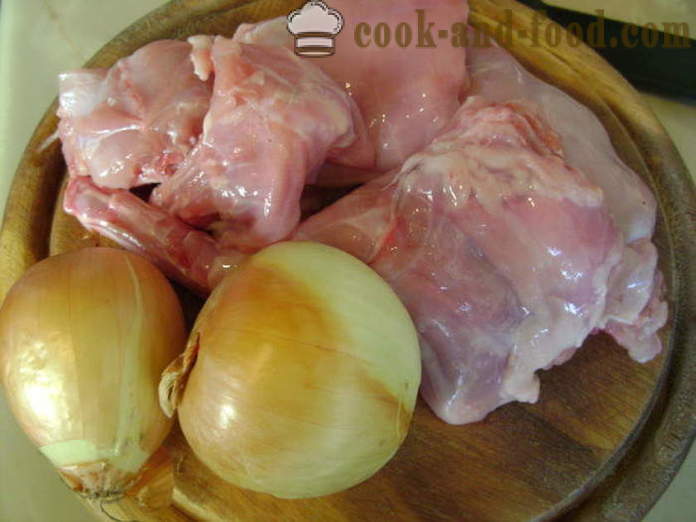 Rabbit braised in cream - how to cook rabbit stew in sour cream, a step by step recipe photos
