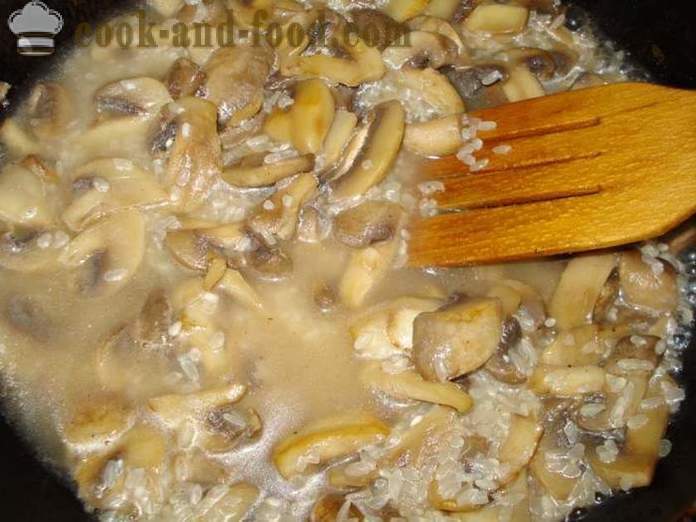 Mushroom risotto with mushrooms - how to cook risotto at home, step by step recipe photos