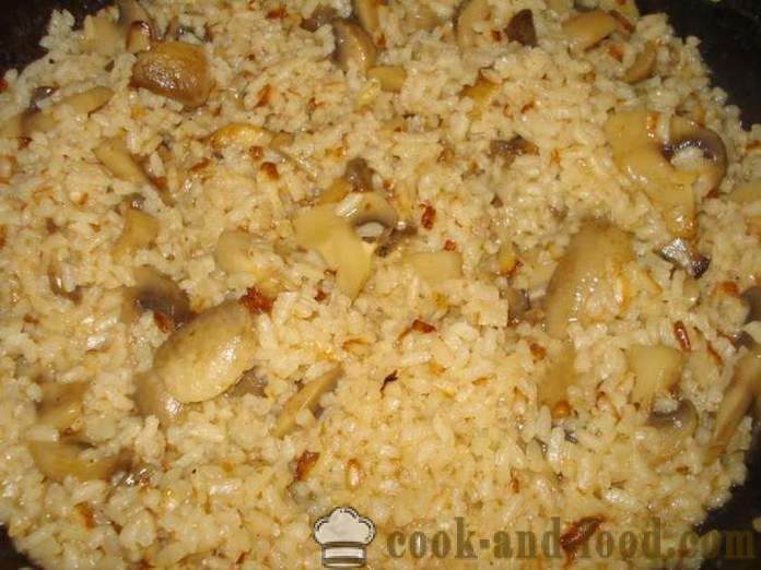 Mushroom risotto with mushrooms - how to cook risotto at home, step by step recipe photos
