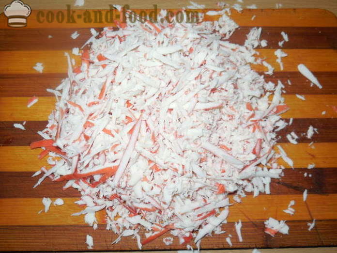 Raffaello salad of crab sticks - how to cook crab Raffaello, a step by step recipe photos