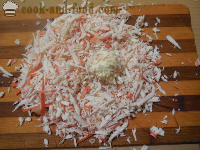 Raffaello salad of crab sticks - how to cook crab Raffaello, a step by step recipe photos