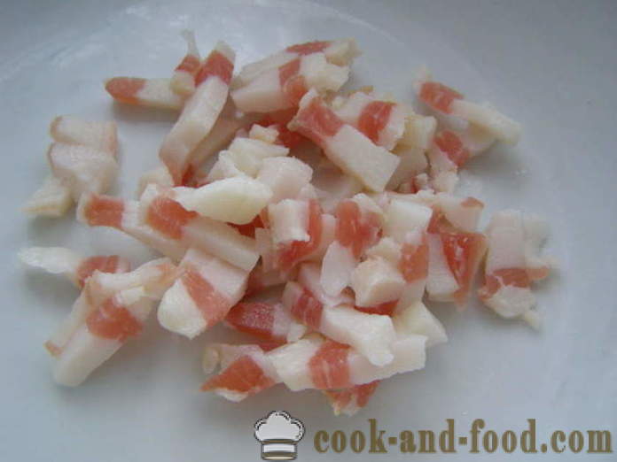Quick salad with bacon - how to make quick and tasty salad, a step by step recipe photos