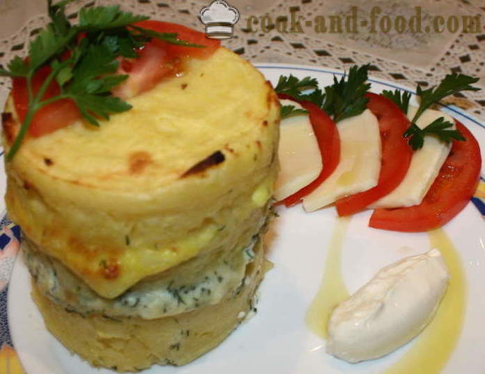 Layer potatoes baked with cheese in the oven - like baked potatoes with cheese in the oven, with a step by step recipe photos