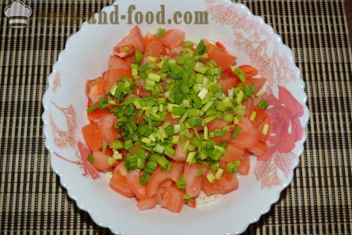 Salad with Chinese cabbage, tomatoes and peppers - how to prepare a salad of Chinese cabbage, a step by step recipe photos