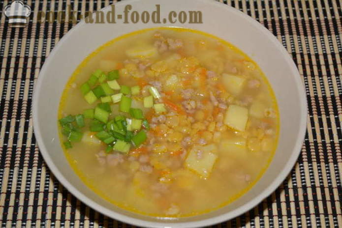 Pea soup with meat - how to cook pea soup in multivarka quickly, step by step recipe photos