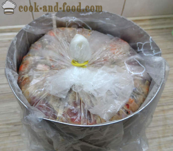 Home saltisons Chicken in a package without a stomach - how to cook saltisons at home, step by step recipe photos