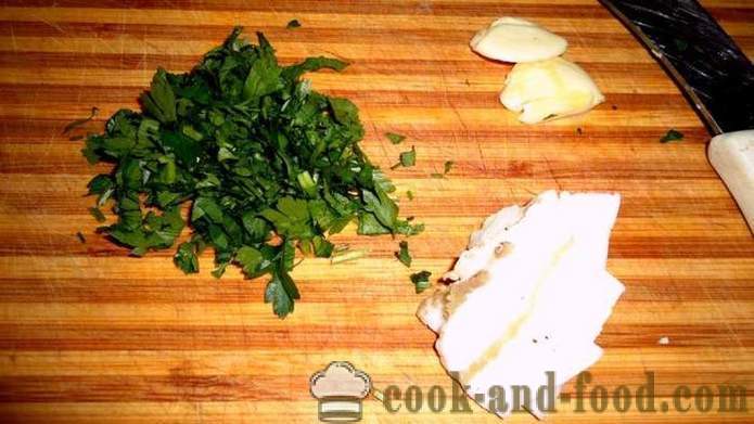 Real Ukrainian borsch with bacon and garlic - how to cook real Ukrainian borscht seasoned with bacon and garlic, with a step by step recipe photos