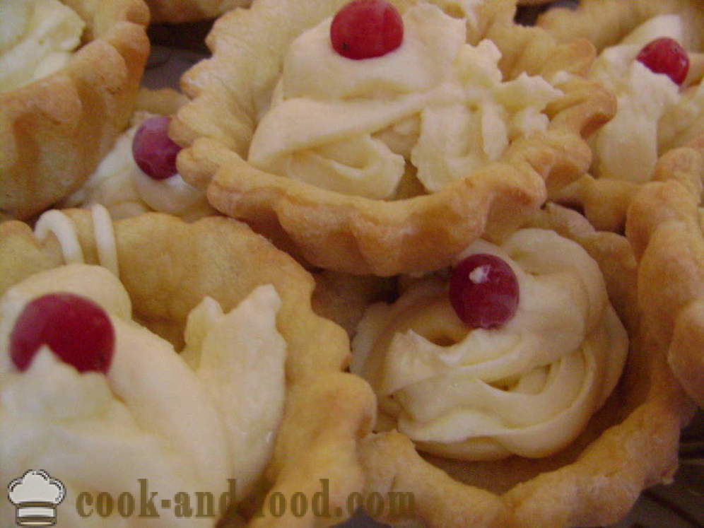 A simple test for tartlets - how to make dough tartlets home, step by step recipe photos
