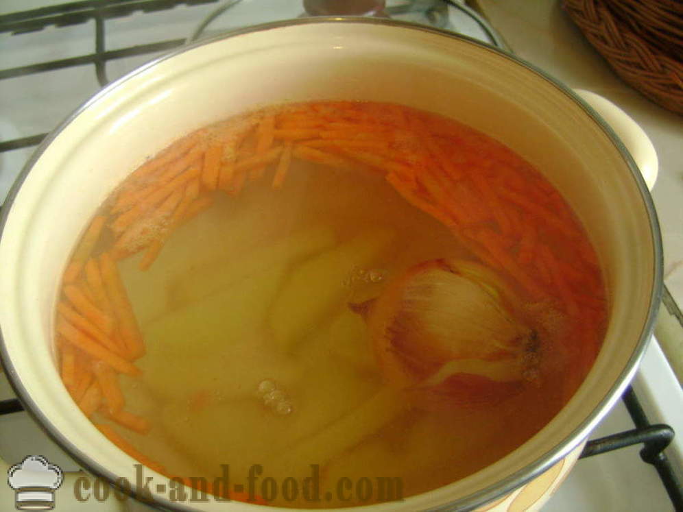 Lenten fish soup from Hake with rice - how to cook fish soup with Heck, a step by step recipe photos