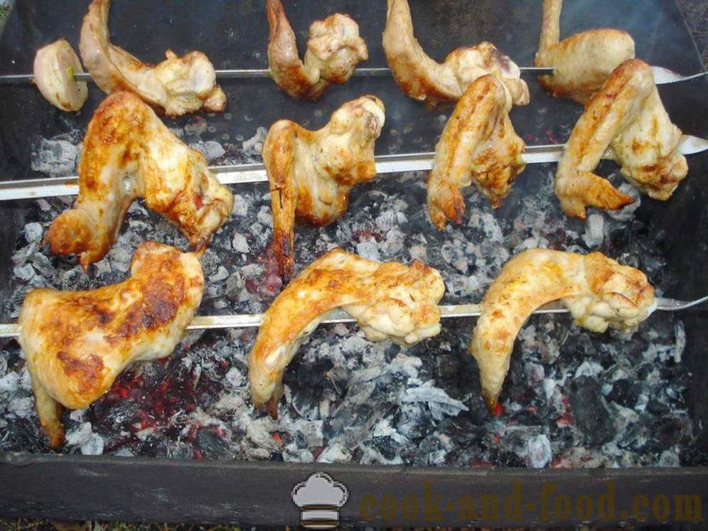 Skewers of chicken wings - how to cook skewers of chicken wings, a step by step recipe photos