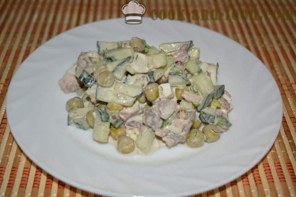 Salad with canned tuna and mayonnaise - how to prepare a salad with canned tuna, step by step recipe photos