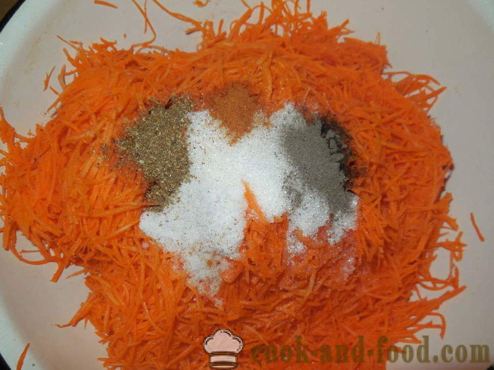 Carrots in Korean - how to cook carrots in Korean at home, step by step recipe photos