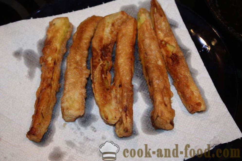Courgettes in batter - how to cook zucchini in batter in the pan, a step by step recipe photos