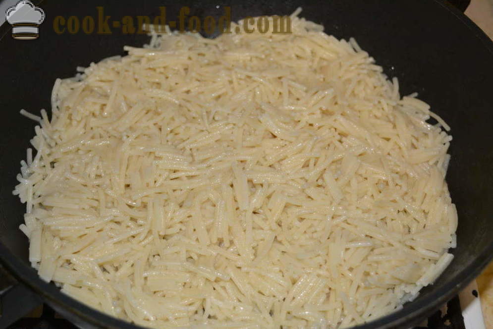 How to Boil noodles for garnish - how to cook pasta to keep it stuck together, step by step recipe photos