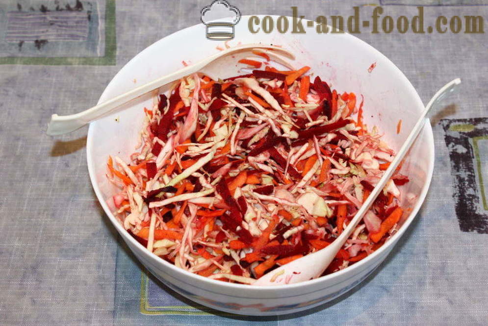 Vitamin cabbage salad and other fresh vegetables - how to make vitamin salad with cabbage, a step by step recipe photos