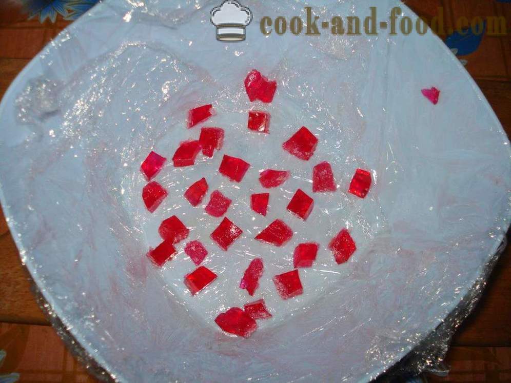 Dessert of cottage cheese with gelatin - how to make cottage cheese and jelly dessert, step by step recipe photos